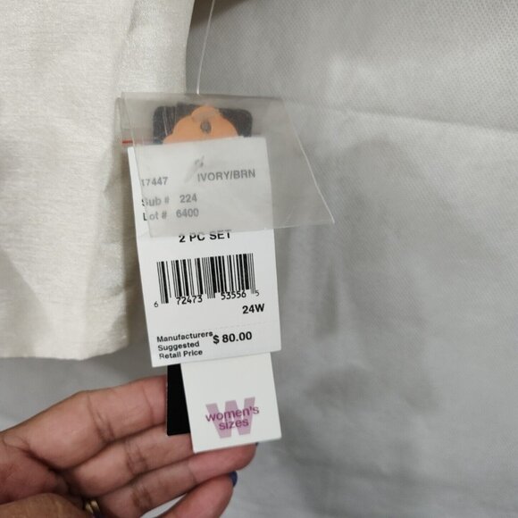 Dana Kay Ivory Blazer Jacket Button Up Women Size 24W Shimmer Special Occasion - Picture 2 of 8